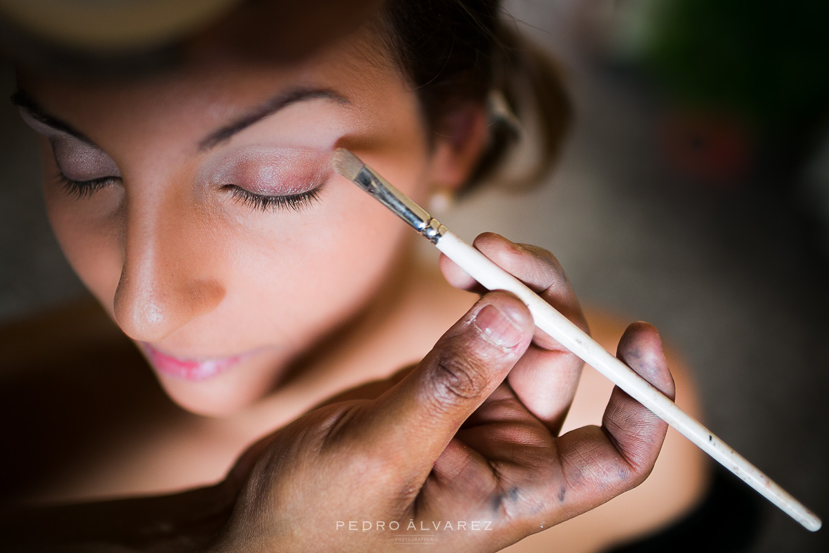 Preparativos de novias en Las Palmas maquillaje