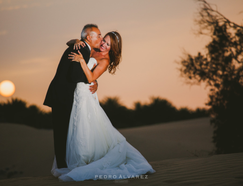 Fotos de post boda en las dunas de Maspalomas Gran Canaria