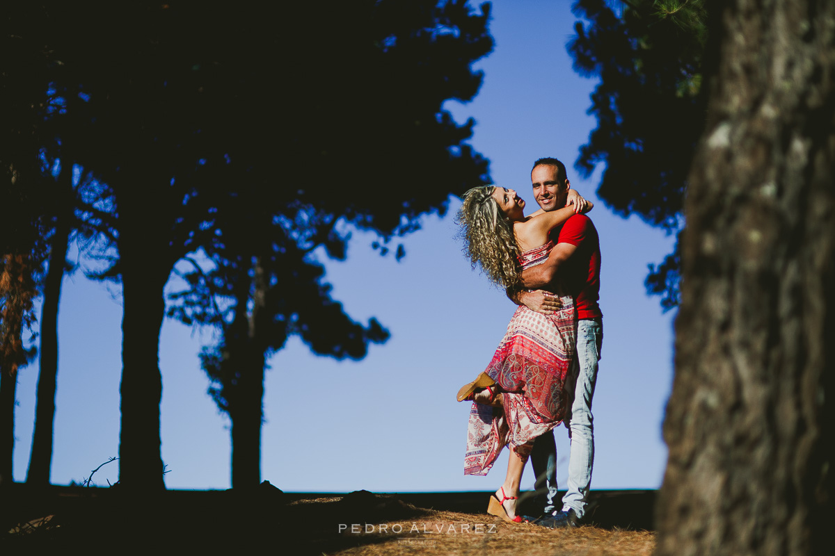 Fotos de pareja en la montaña en Gran Canaria