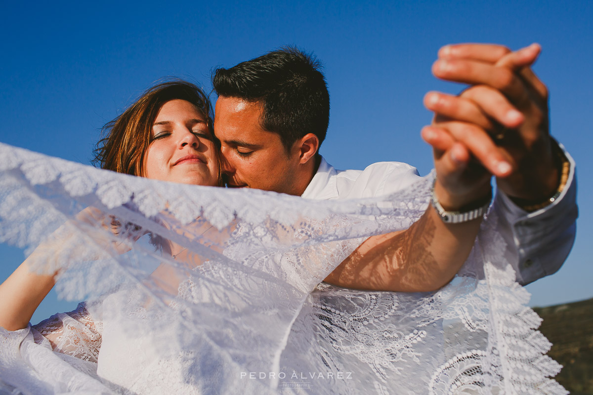 Sesión de post boda en Lanzarote fotografía de post boda
