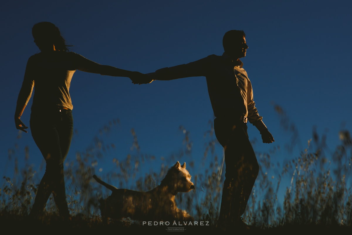 Fotografía de pre boda y mascotas en Las Palmas de Gran Canaria