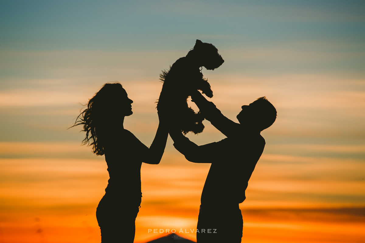 Fotografía de pre boda y mascotas en Las Palmas de Gran Canaria