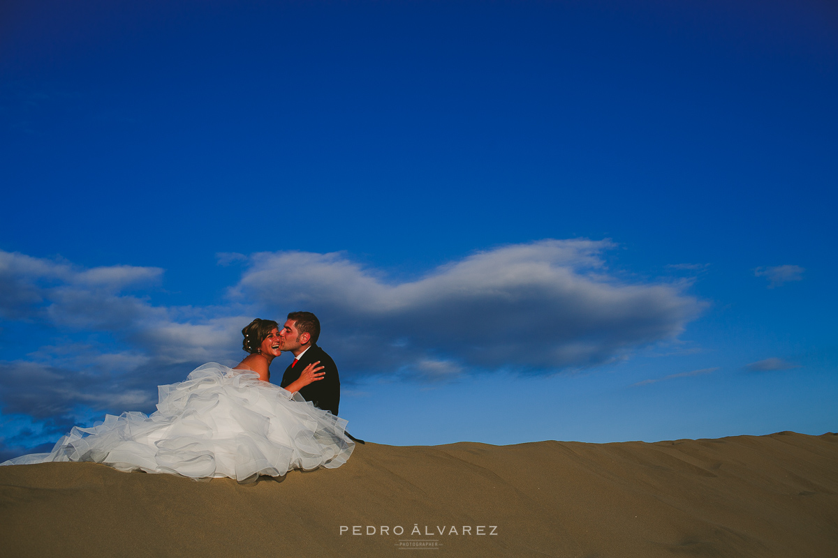 Dunas de Maspalomas sesión de fotos de boda