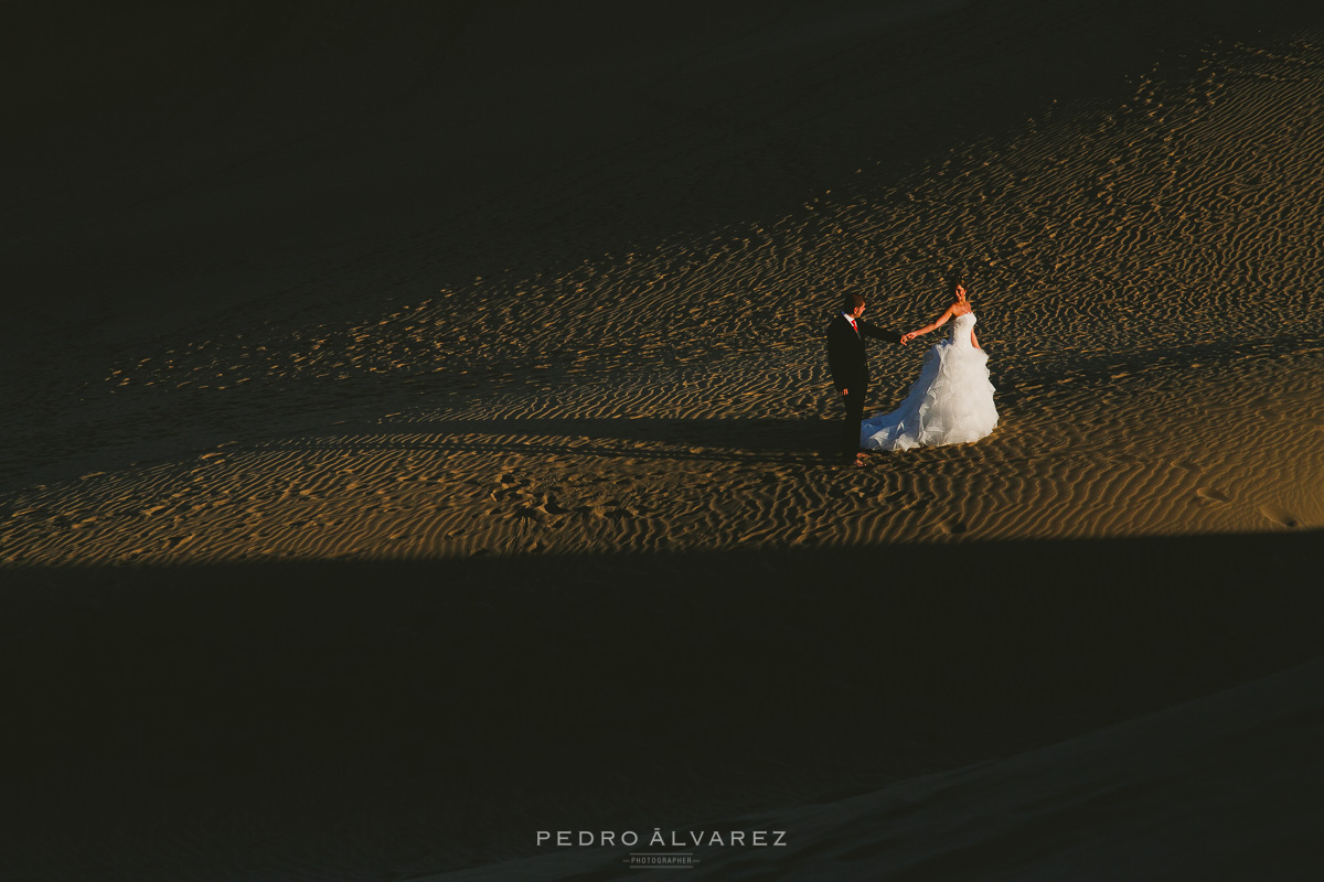 Dunas de Maspalomas sesión de fotos de boda