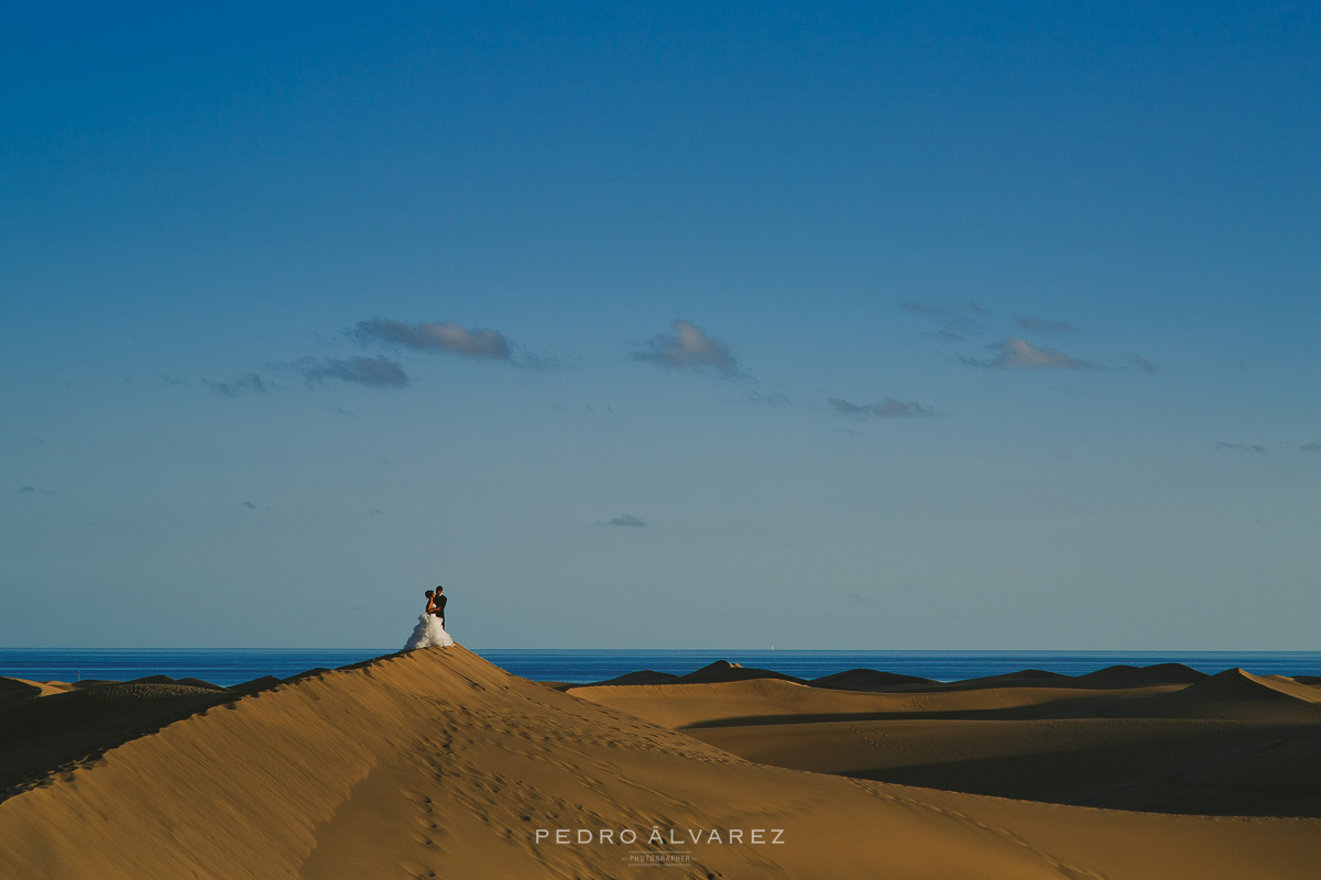 Dunas de Maspalomas sesión de fotos de boda