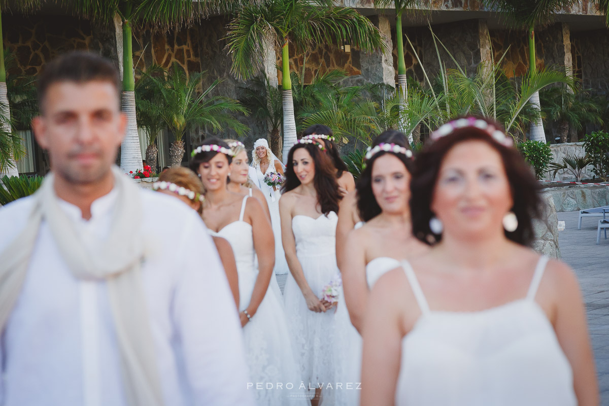 Ceremonia de boda ibicenca en el Hotel Paradise Valle Taurito Canarias 