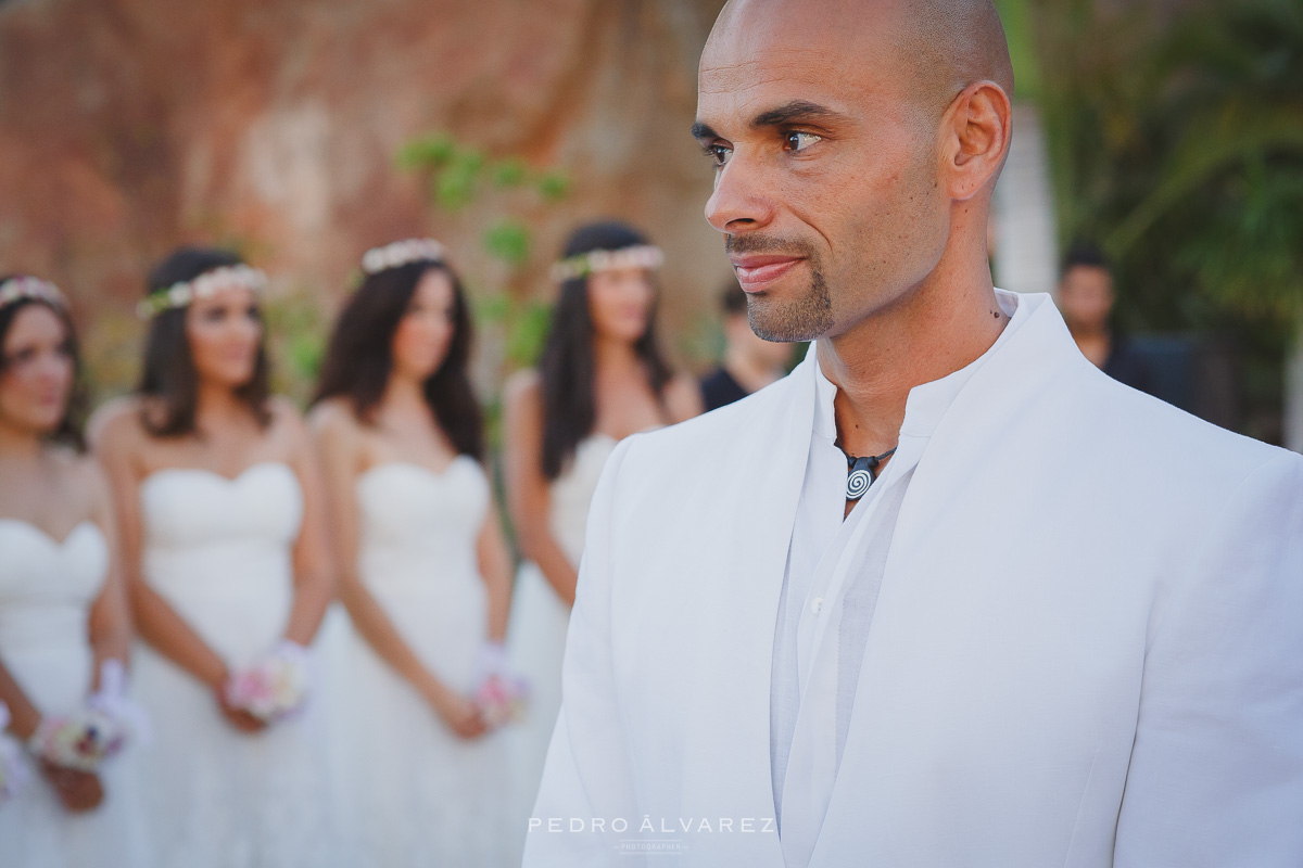 Ceremonia de boda ibicenca en el Hotel Paradise Valle Taurito Canarias 