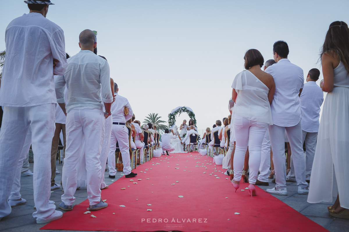 Ceremonia de boda ibicenca en el Hotel Paradise Valle Taurito Canarias 