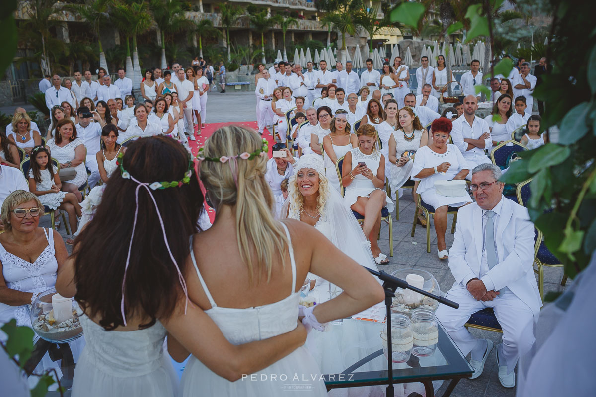 Ceremonia de boda ibicenca en el Hotel Paradise Valle Taurito Canarias 