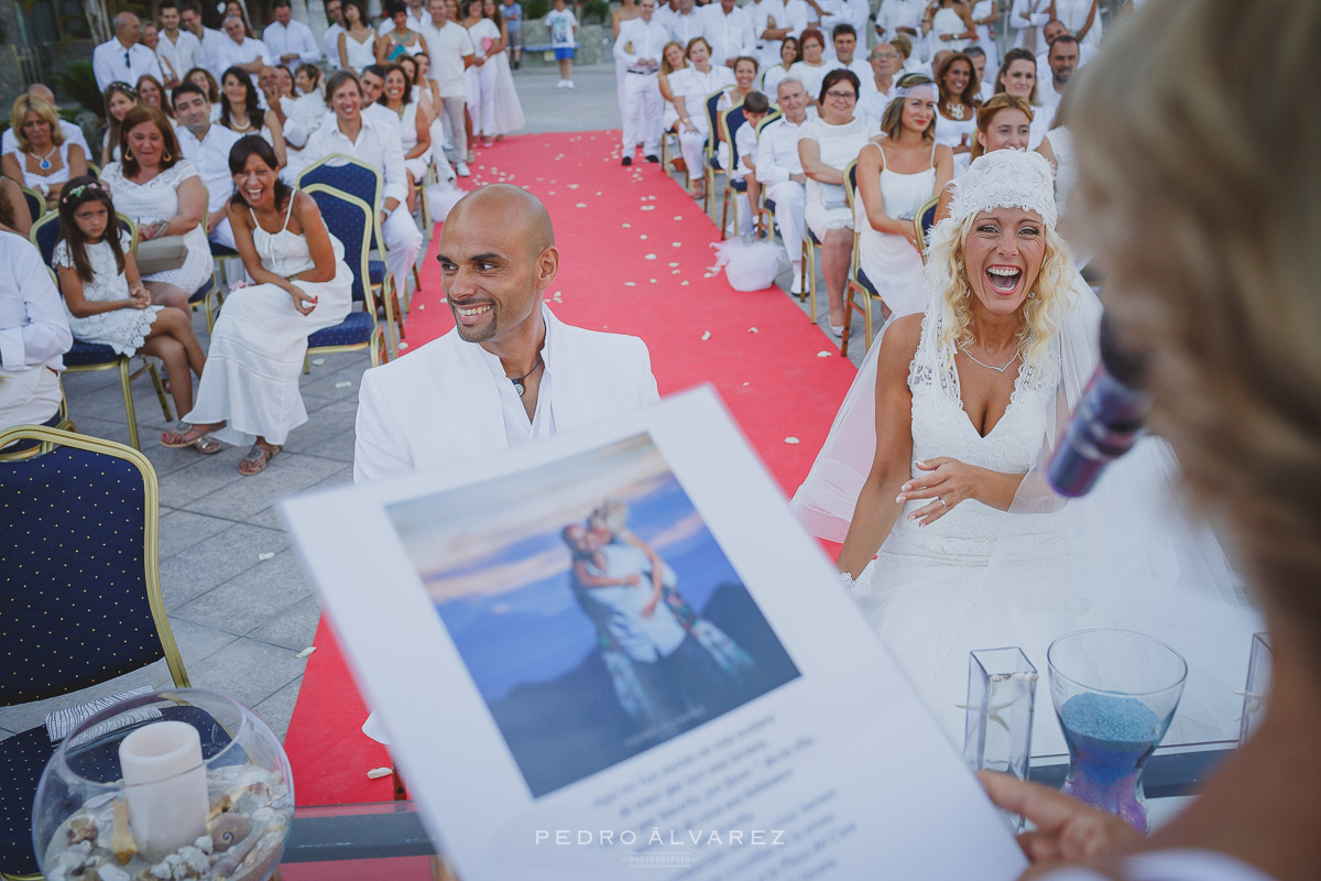 Ceremonia de boda ibicenca en el Hotel Paradise Valle Taurito Canarias 