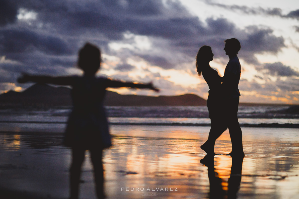 Sesión familiar pre boda Lanzarote