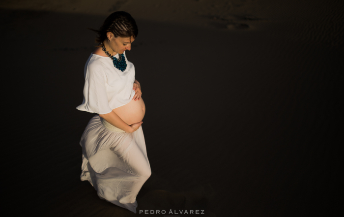 Fotos de maternidad embarazo Las Palmas de Gran Canaria dunas de