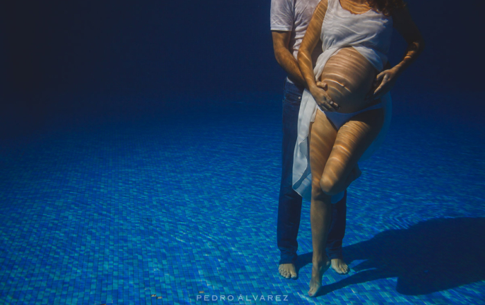 Fotos de maternidad acuáticas en Las Palmas de Gran Canaria