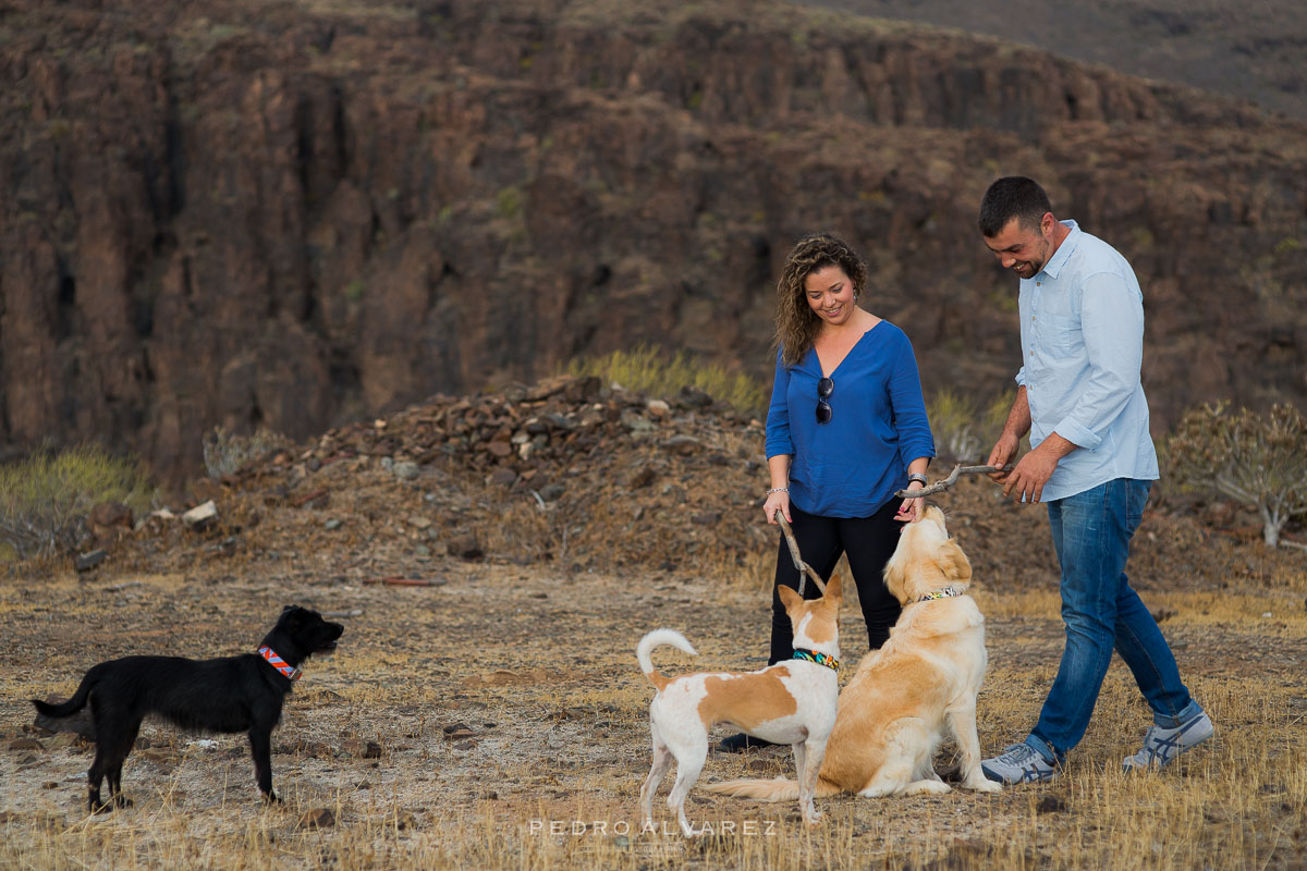 Fotos de pareja y mascotas en Las Palmas de Gran Canaria