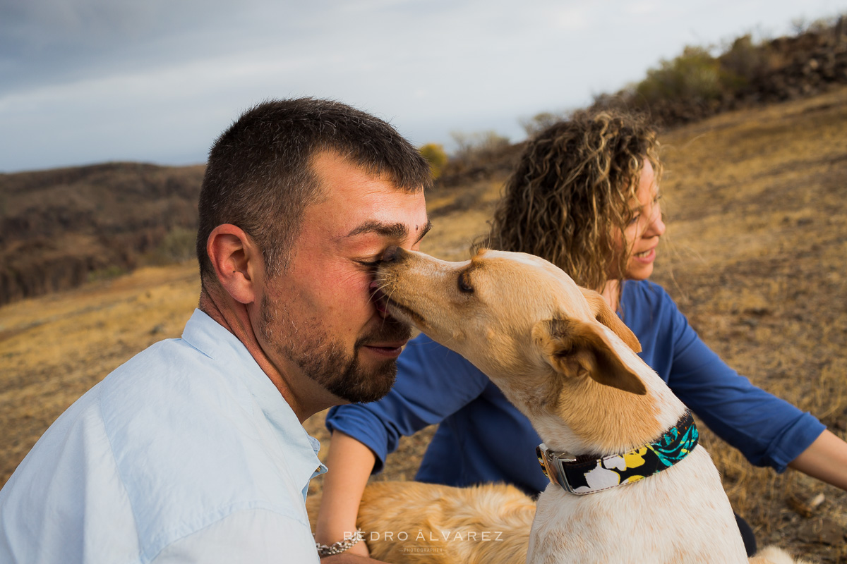 Fotos de pareja y mascotas en Las Palmas de Gran Canaria