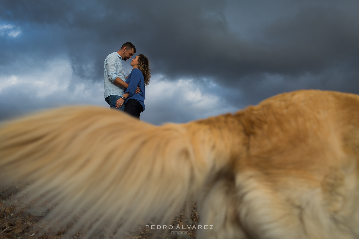 Fotos de pareja y mascotas en Las Palmas de Gran Canaria