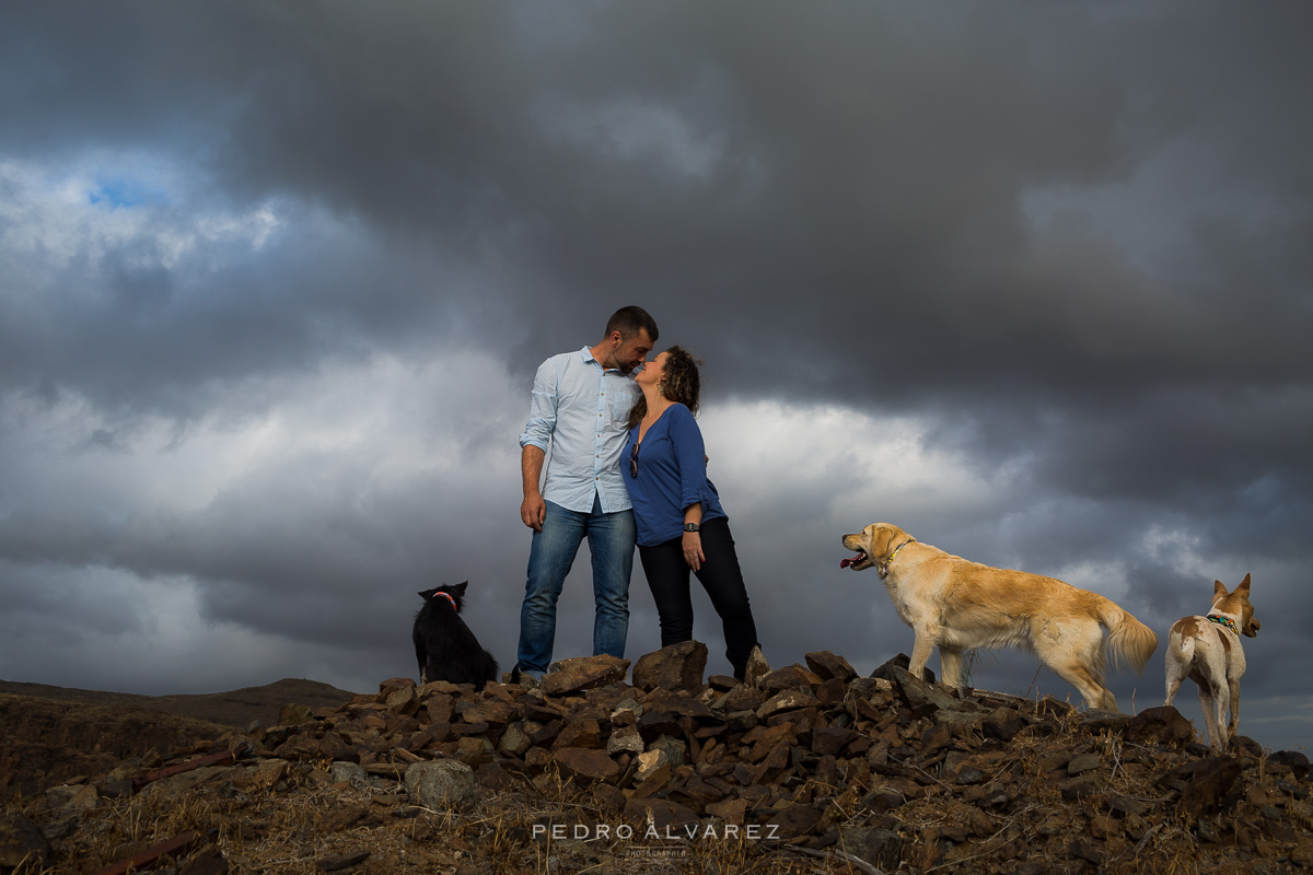 Fotos de pareja y mascotas en Las Palmas de Gran Canaria