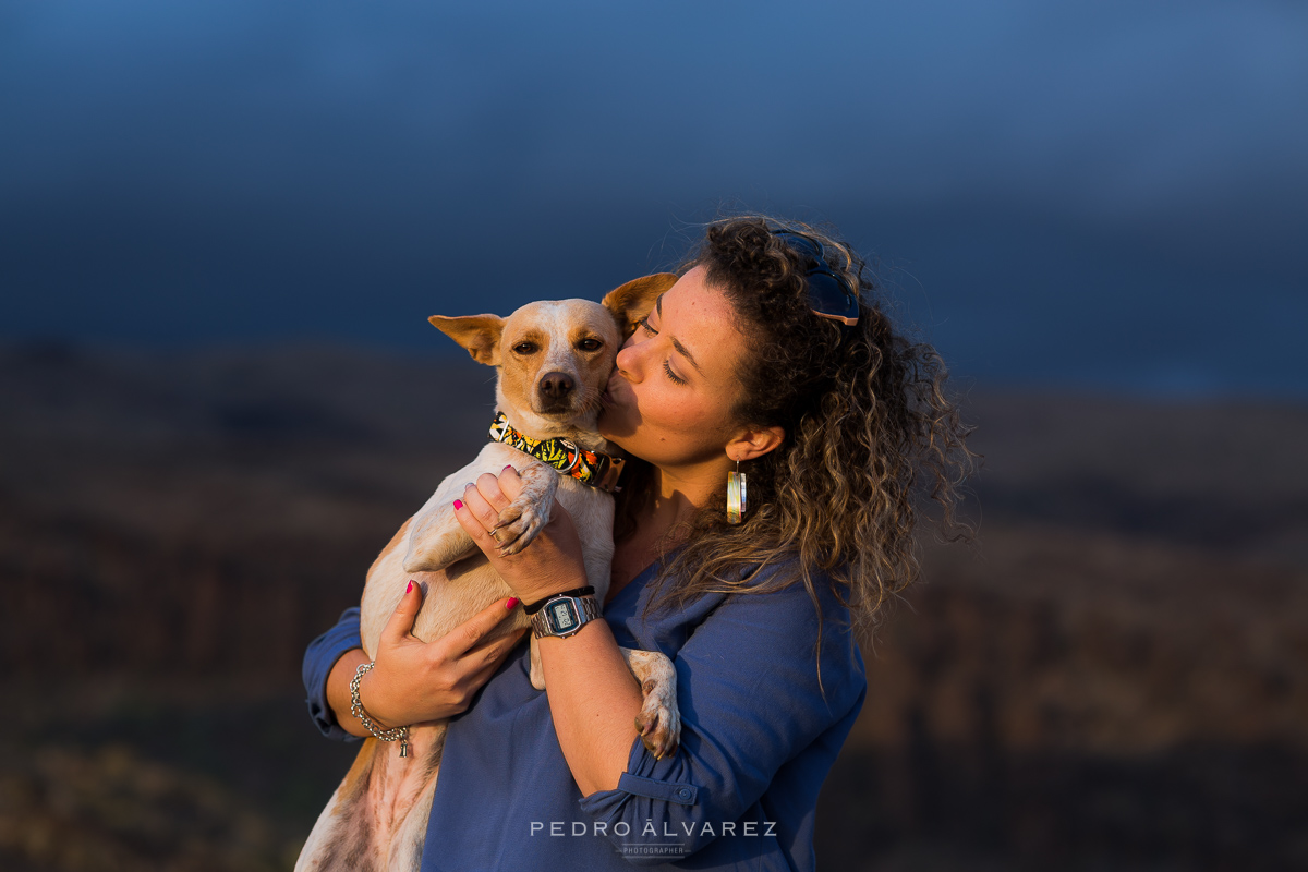 Fotos de pareja y mascotas en Las Palmas de Gran Canaria