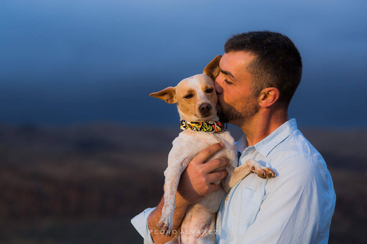 Fotos de pareja y mascotas en Las Palmas de Gran Canaria