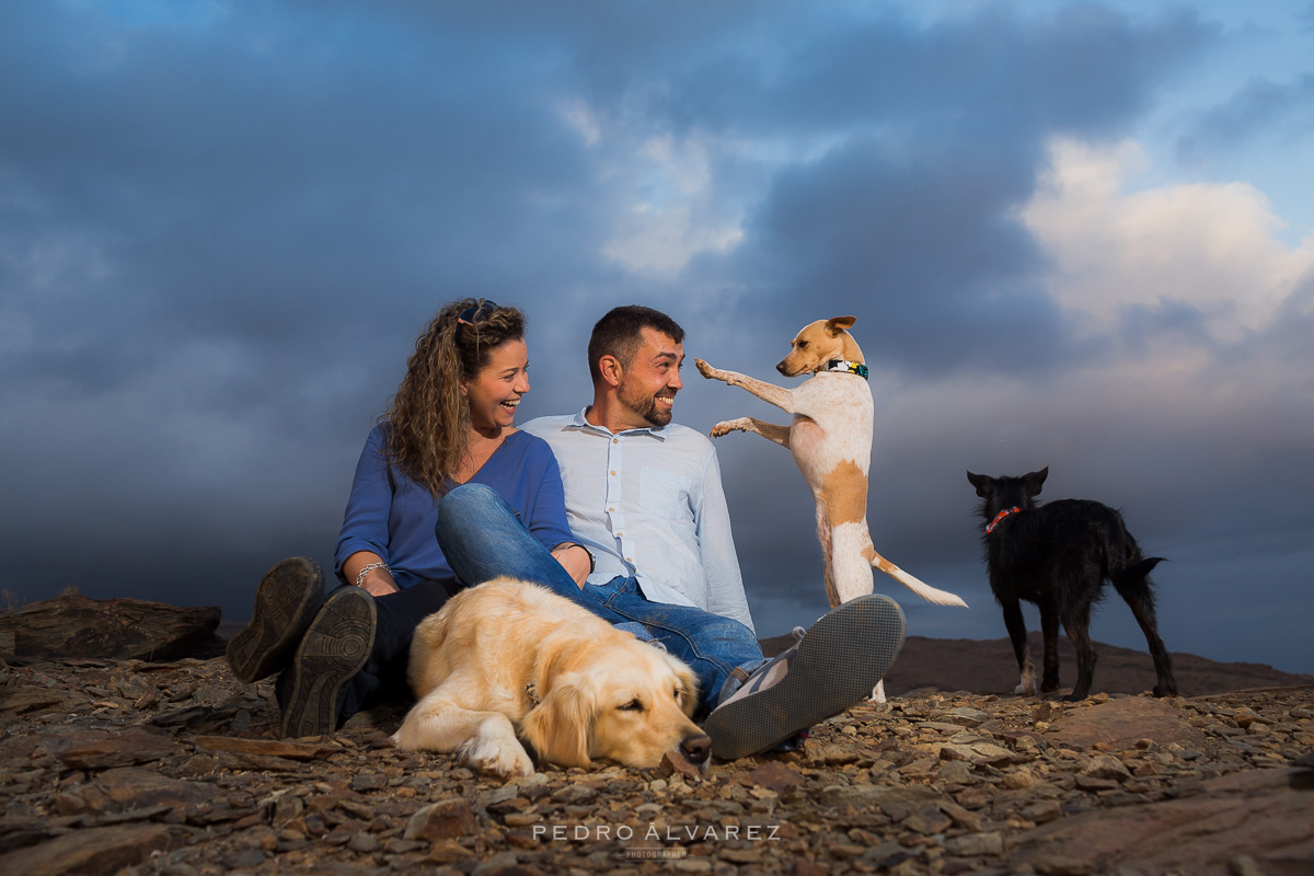 Fotos de pareja y mascotas en Las Palmas de Gran Canaria