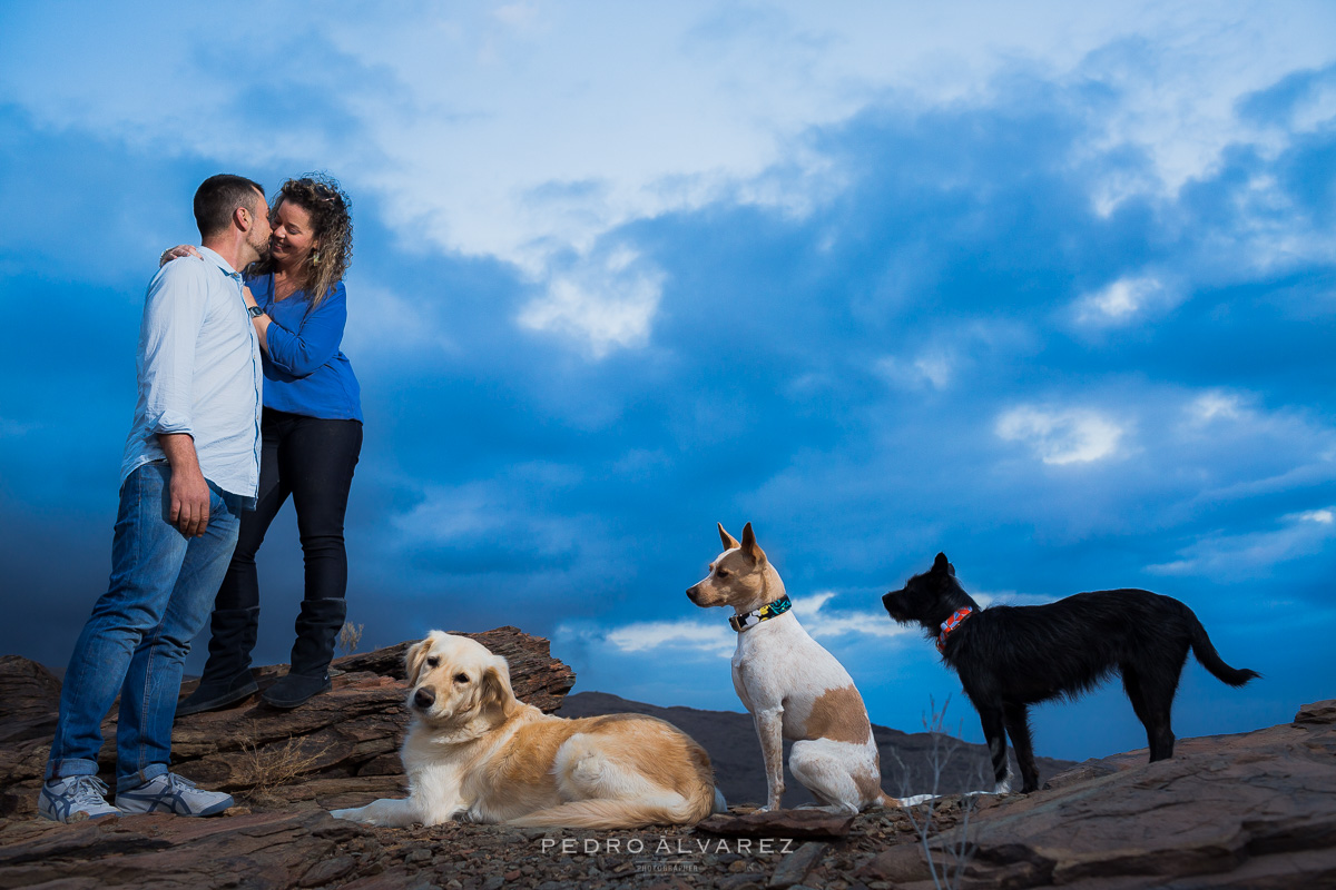 Fotos de pareja y mascotas en Las Palmas de Gran Canaria