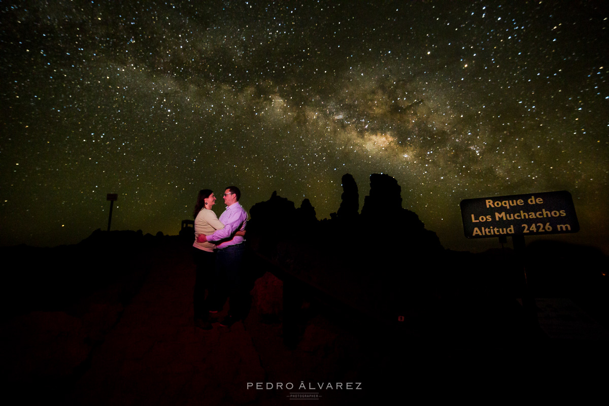 Fotos de pre boda en La Palma Vía Láctea