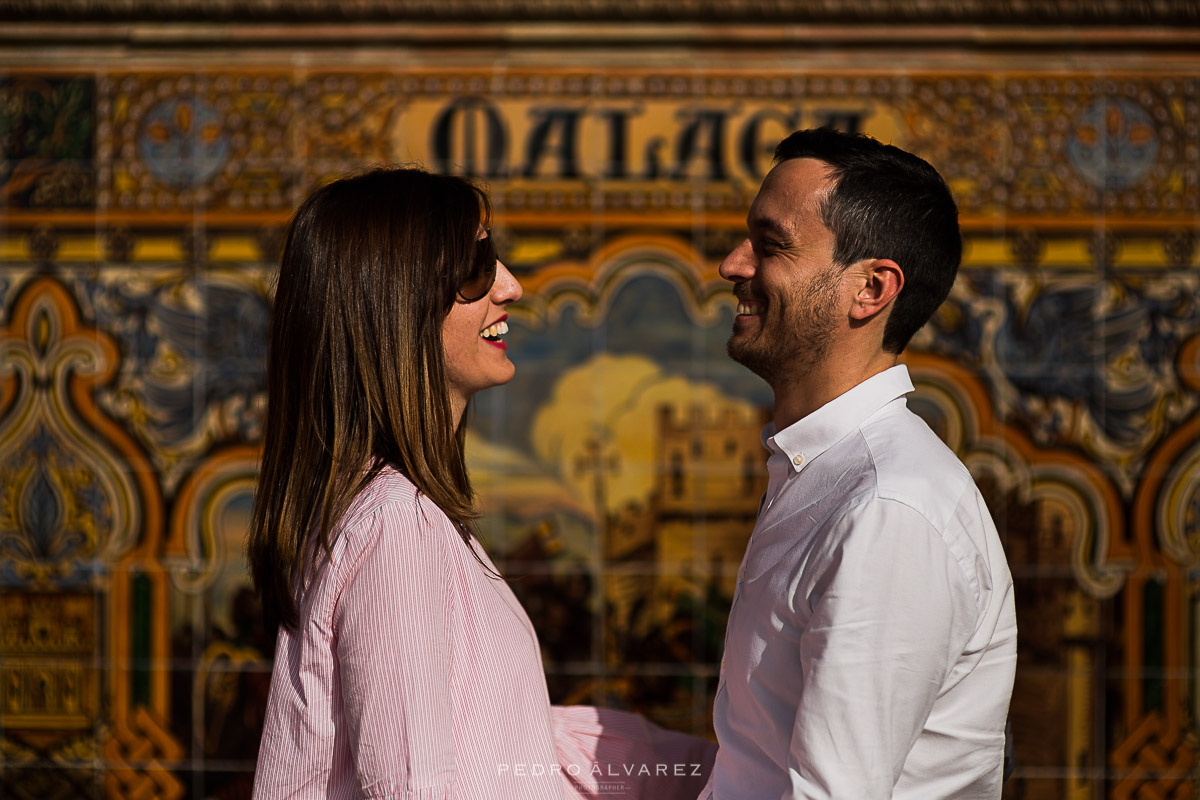 Fotógrafos de boda en Sevilla plaza de España