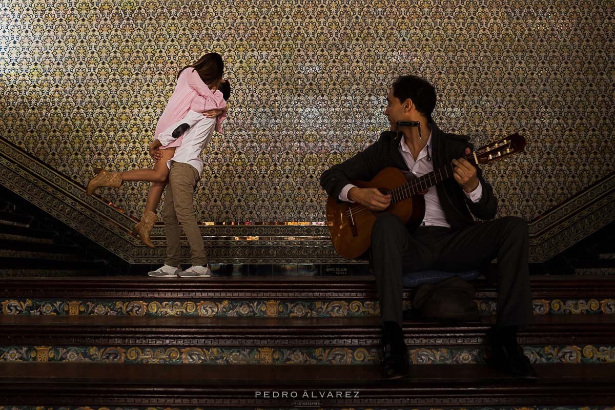 Fotógrafos de boda en Sevilla plaza de España