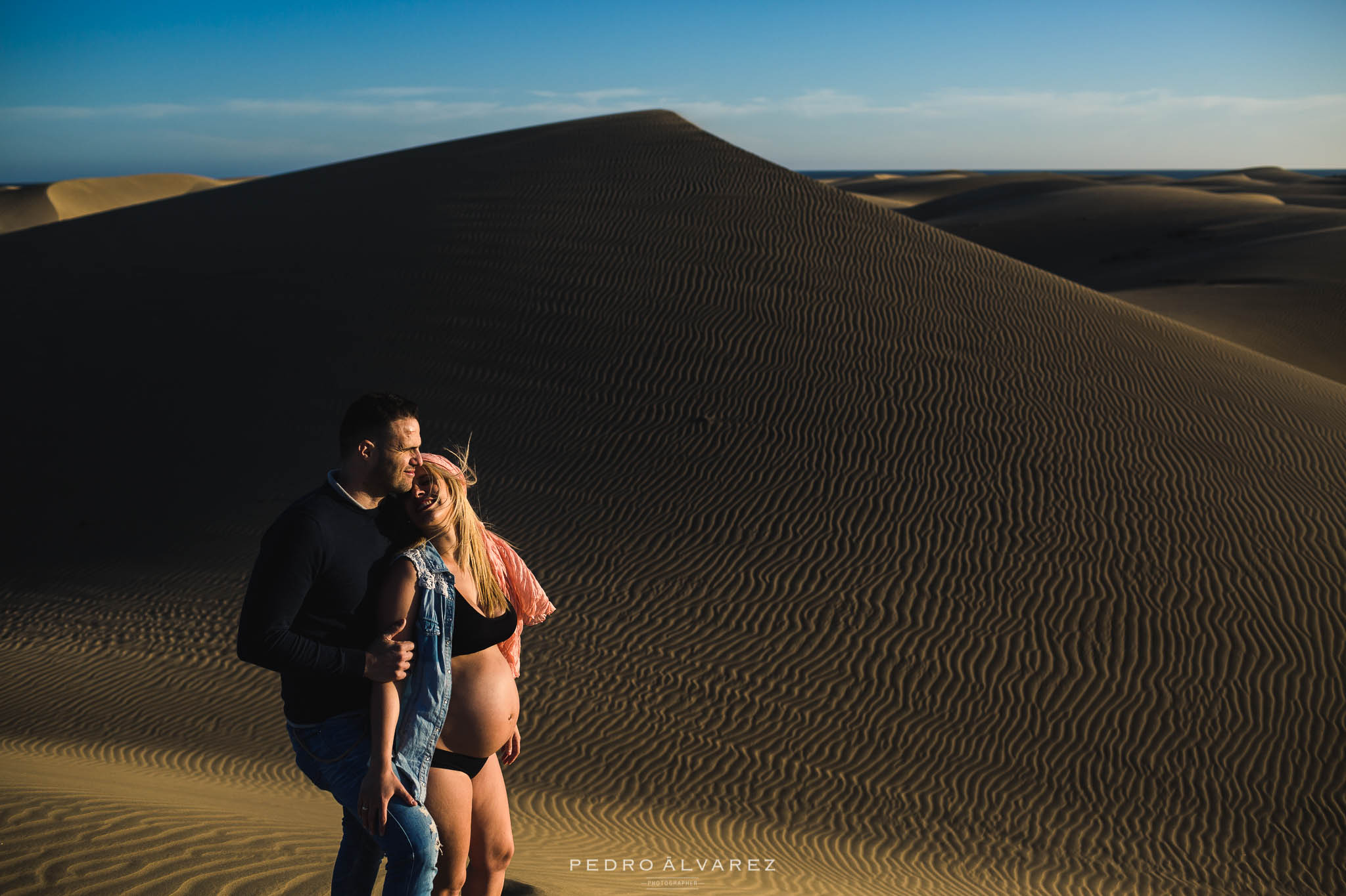 Fotógrafos de maternidad en las dunas de Maspalomas Canarias