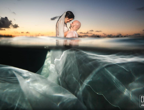 Fotografía acuática de postboda en Gran Canaria
